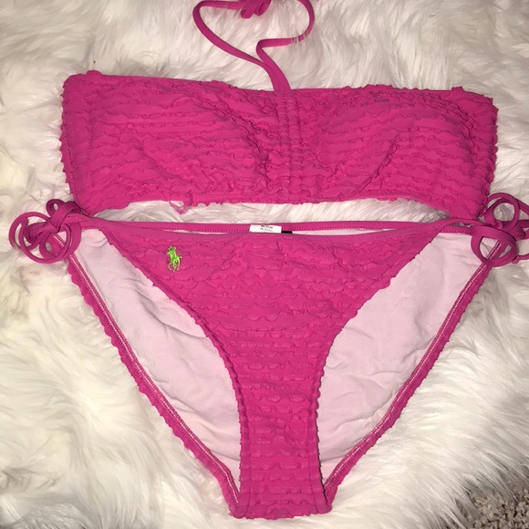 Polo Ralph Lauren Other - Polo Pink Halter Top/string bikini bottoms